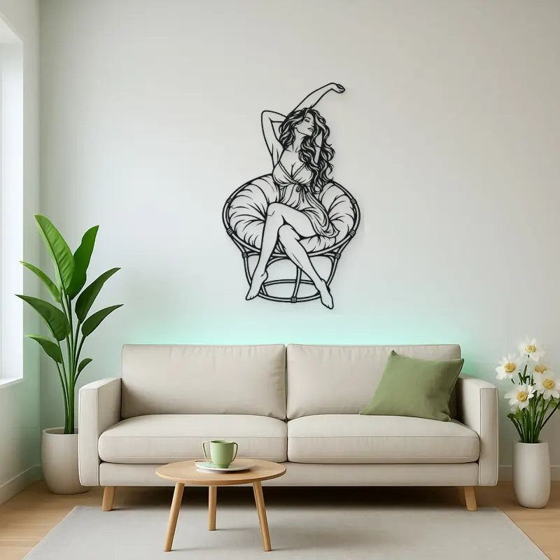 Morning Stretch Metal Wall Art | Movement Silhouette Decor