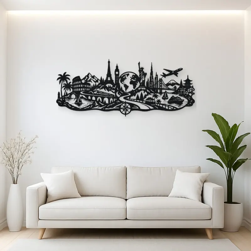 Endless Wanderlust Path Metal Wall Art | Modern Abstract Metal Decor