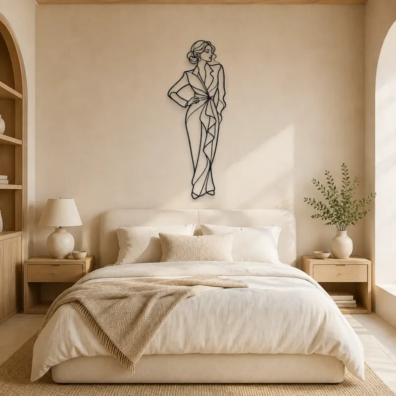 Confident Hand on Hip Metal Wall Art | Romantic Couple Decor - lifestyle view 2