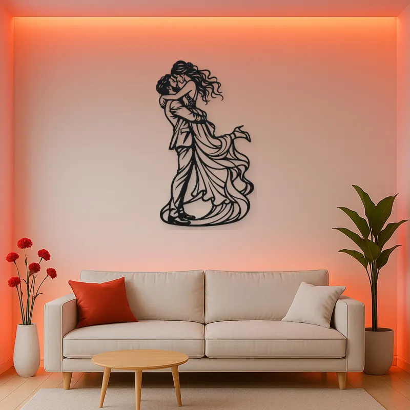 Newlywed Lift Metal Wall Art | Romantic Couple Decor