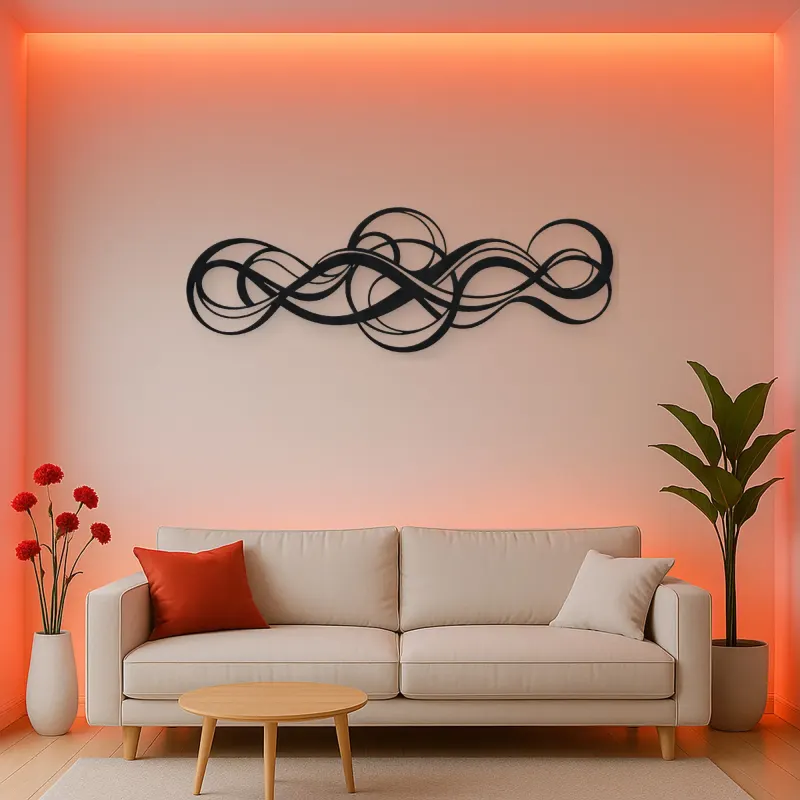 Endless Motion Panorama Metal Wall Art | Modern Abstract Metal Decor