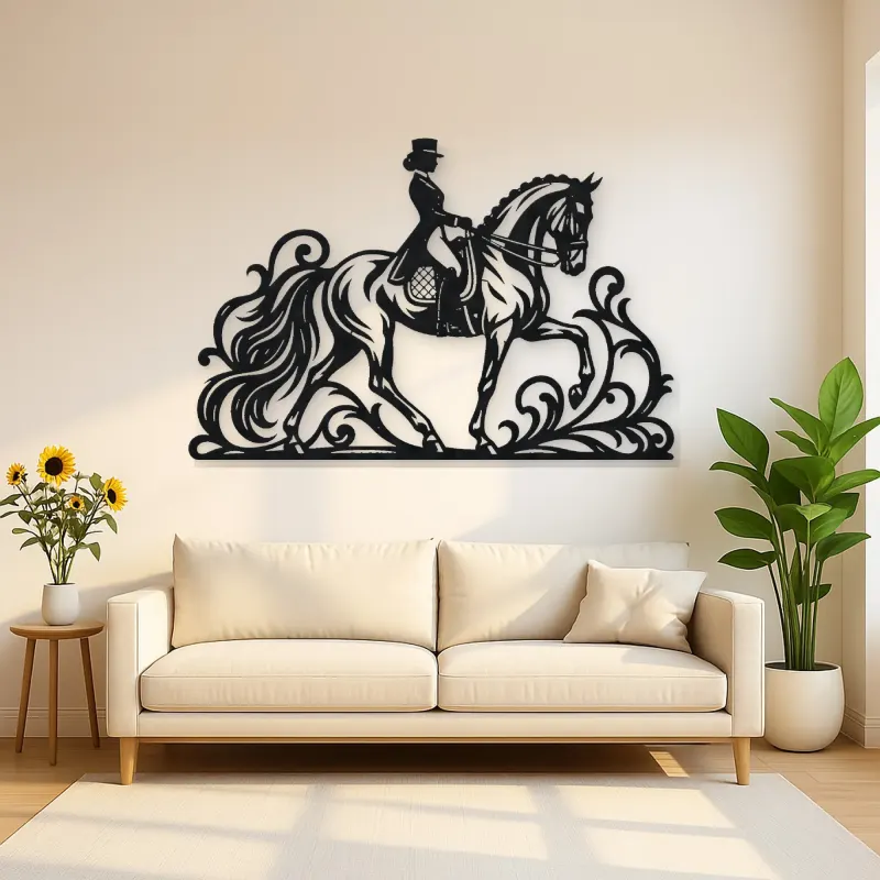 Dressage Elegance Metal Wall Art | Equestrian Wall Decor