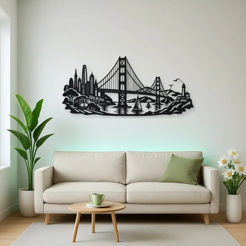 San Francisco Bridge Metal Wall Art | Travel and City Wall Decor