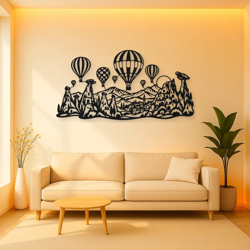 Cappadocia Balloons Metal Wall Art | Travel and City Wall Decor