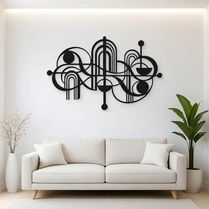 Mid-Century Arches Metal Wall Art | Modern Abstract Metal Decor