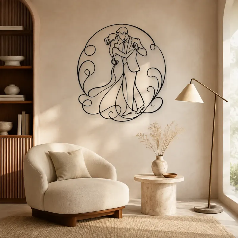 Wedding First Dance Metal Wall Art | Romantic Couple Decor - lifestyle view 5