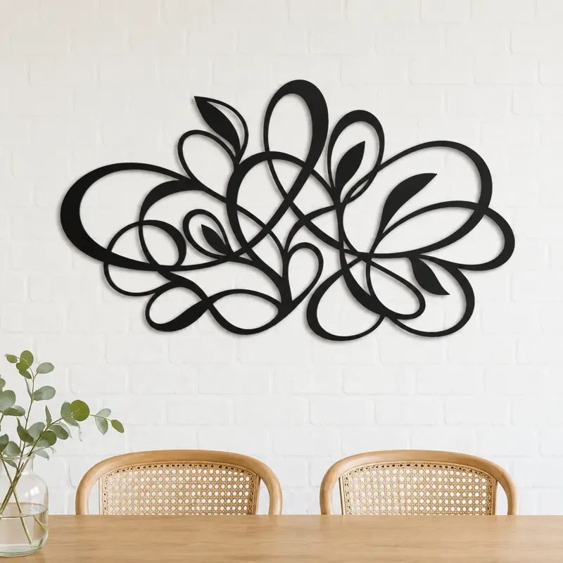 Sculptural Loop Garden Metal Wall Art | Modern Abstract Metal Decor - lifestyle view 4