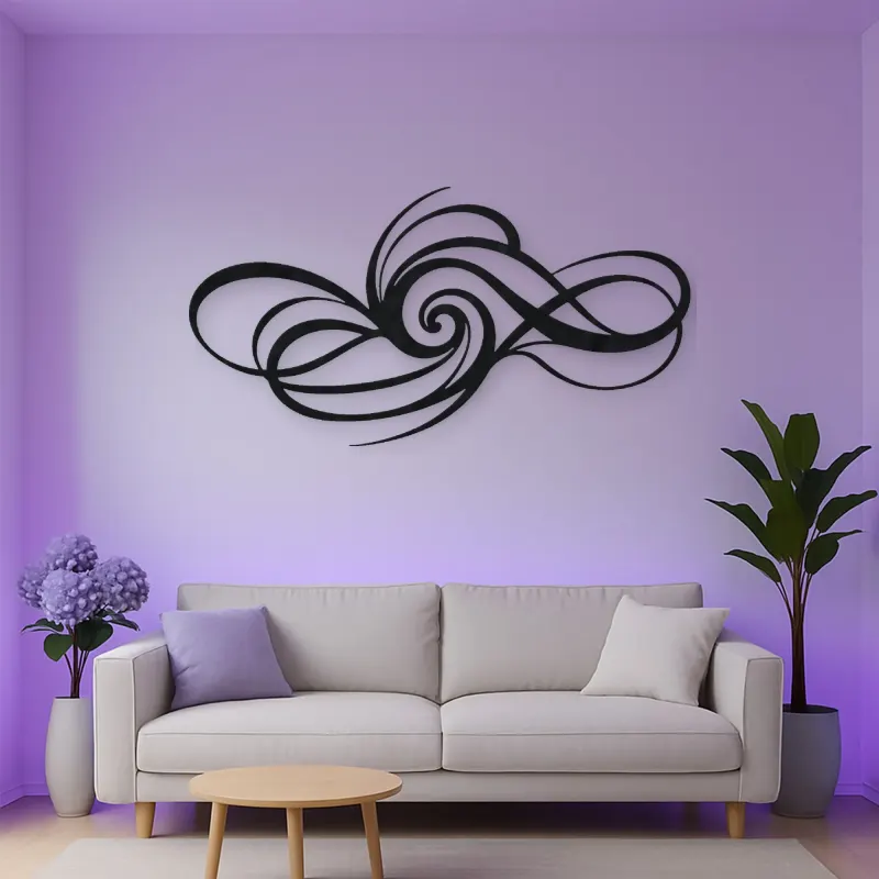 Minimal Spiral Motion Metal Wall Art | Modern Abstract Metal Decor