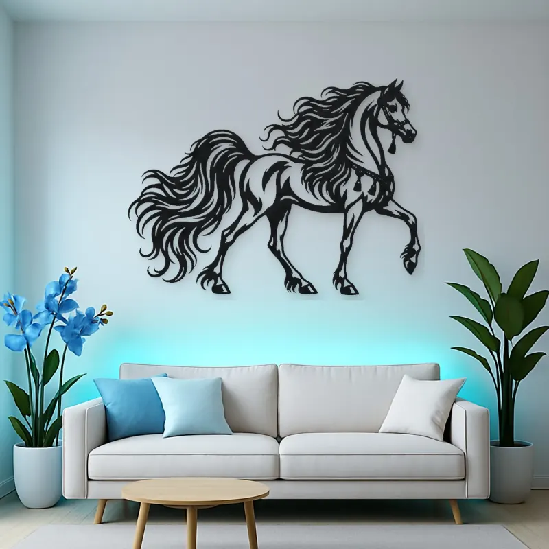 Arabian Horse Profile Metal Wall Art | Equestrian Wall Decor
