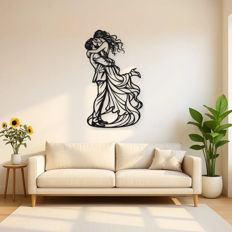 Newlywed Lift Metal Wall Art | Romantic Couple Decor