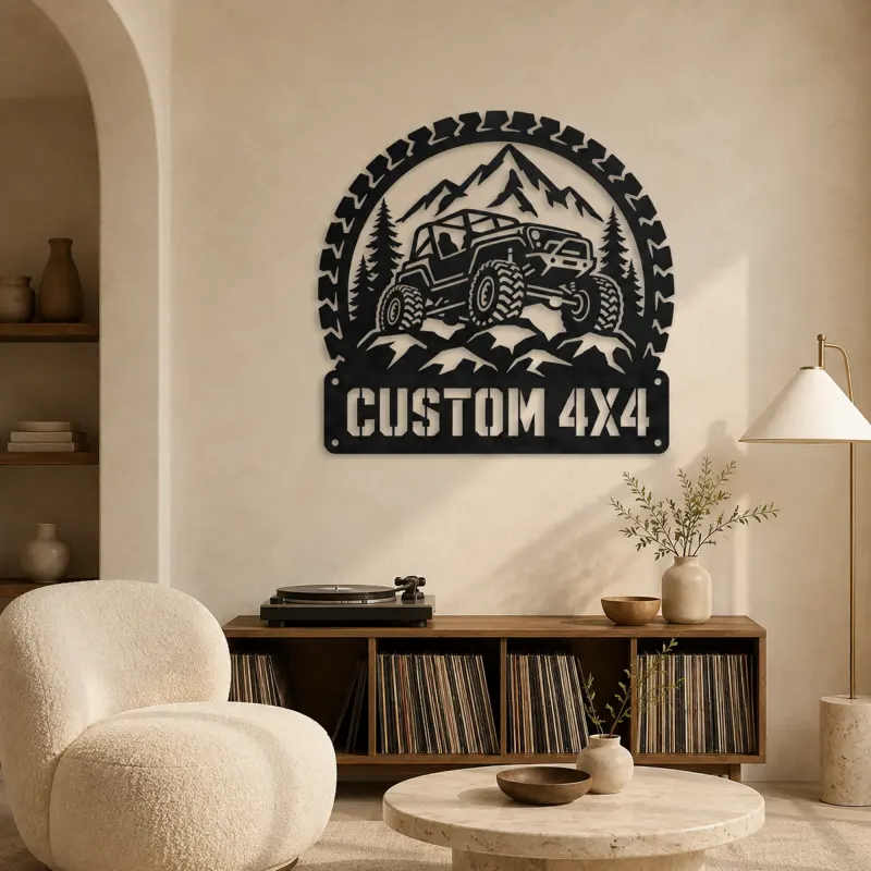 Personalized 4x4 Rock Crawler Metal Wall Art - lifestyle view 5