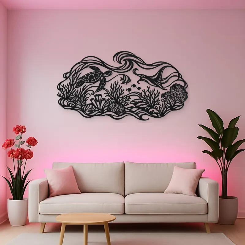 Coral Reef Rhythm Metal Wall Art | Coastal and Nautical Wall Decor