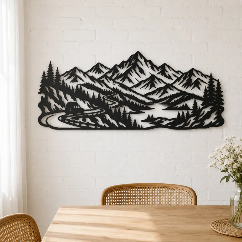 Mountain Road Journey Metal Wall Art | Travel and City Wall Decor - lifestyle view 4
