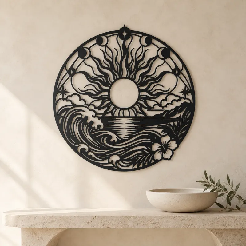 Sun and Ocean Metal Wall Art | Coastal and Nautical Wall Decor - lifestyle view 3