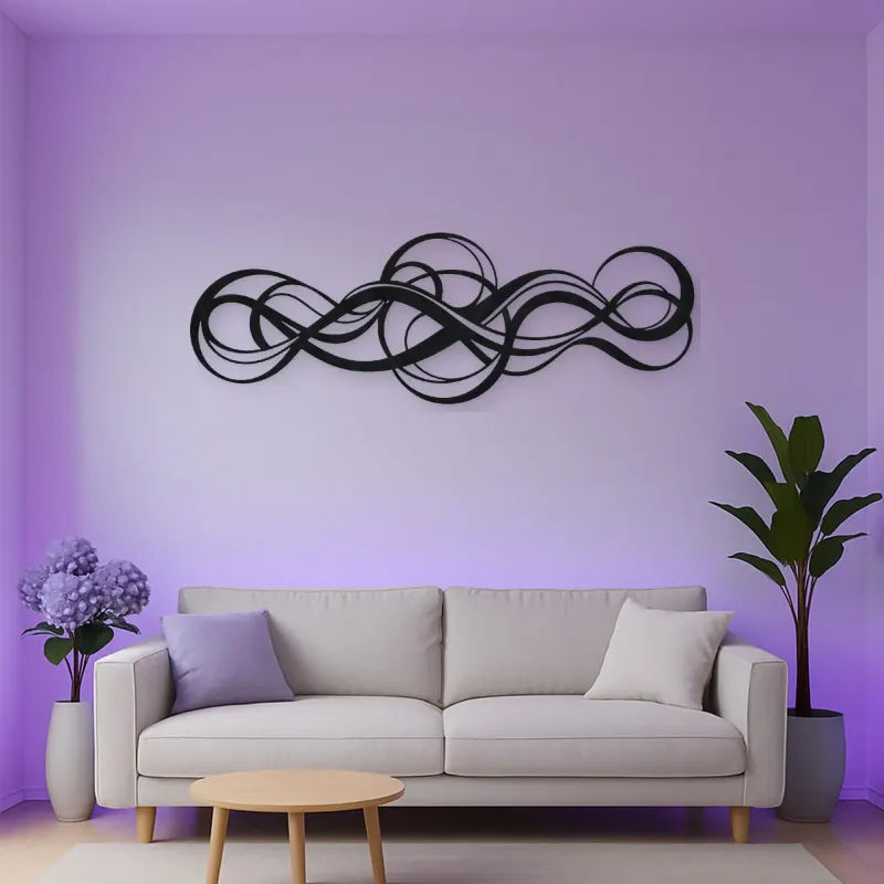 Endless Motion Panorama Metal Wall Art | Modern Abstract Metal Decor