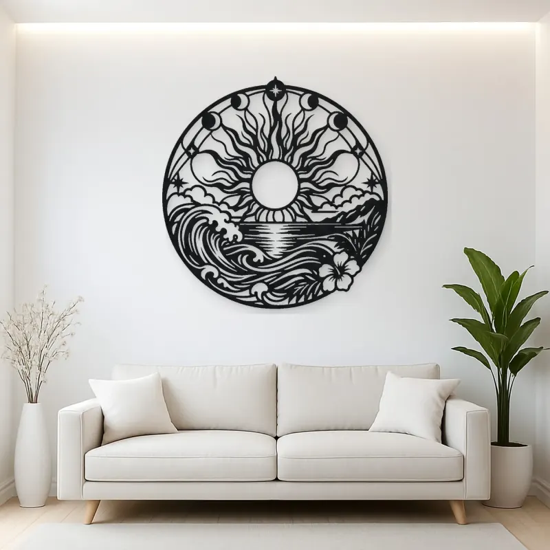 Sun and Ocean Metal Wall Art | Coastal and Nautical Wall Decor