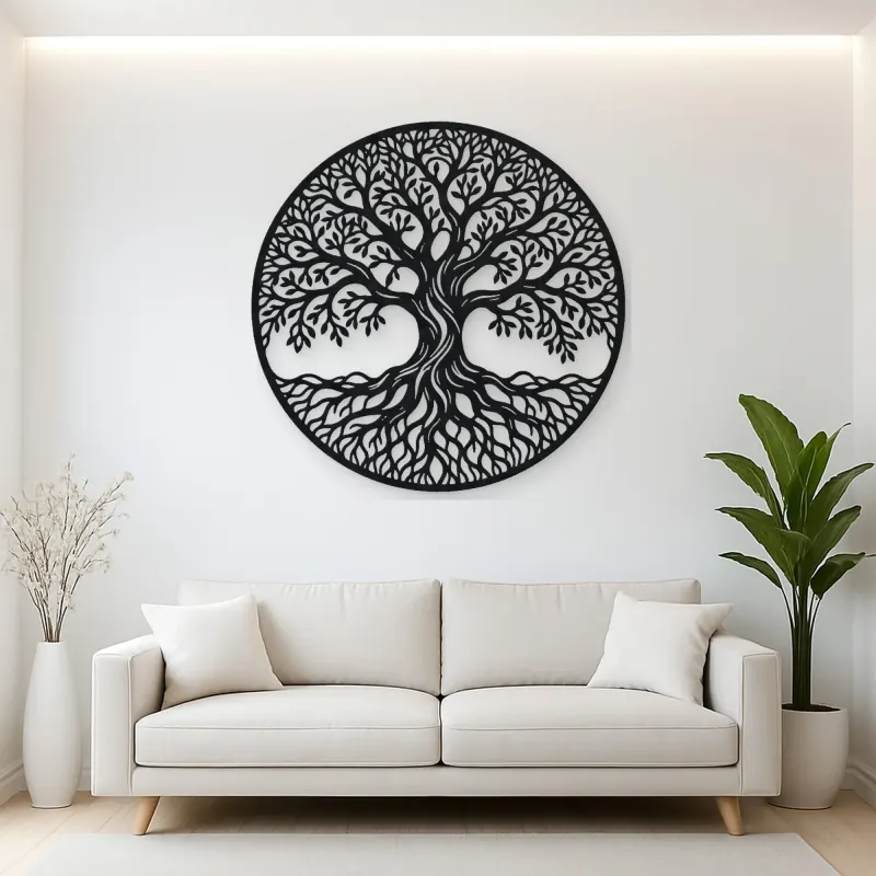 Infinite Roots Tree Metal Wall Art | Botanical Metal Wall Decor