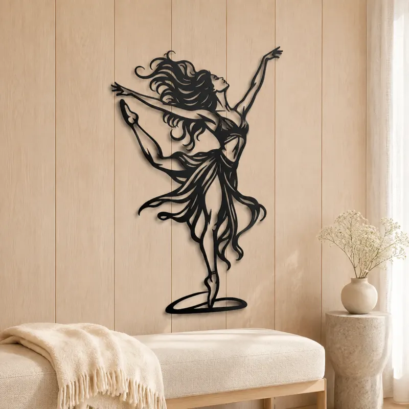 Dance of Freedom Metal Wall Art | Movement Silhouette Decor - lifestyle view 5