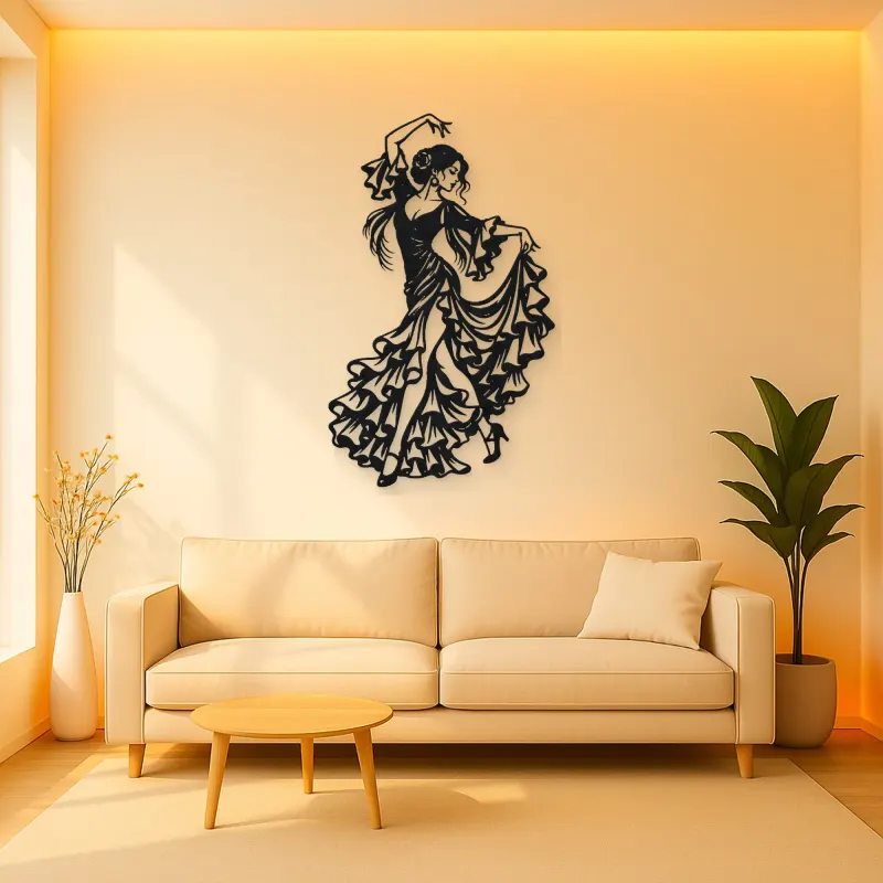 Flamenco Flow Metal Wall Art | Movement Silhouette Decor