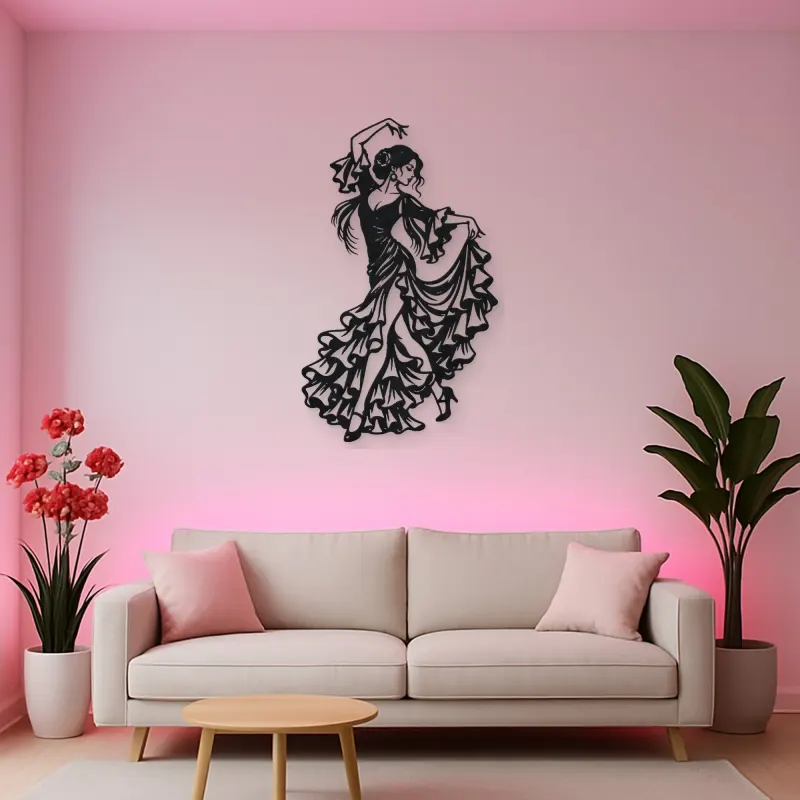 Flamenco Flow Metal Wall Art | Movement Silhouette Decor
