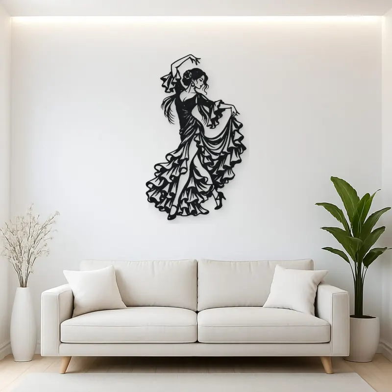 Flamenco Flow Metal Wall Art | Movement Silhouette Decor