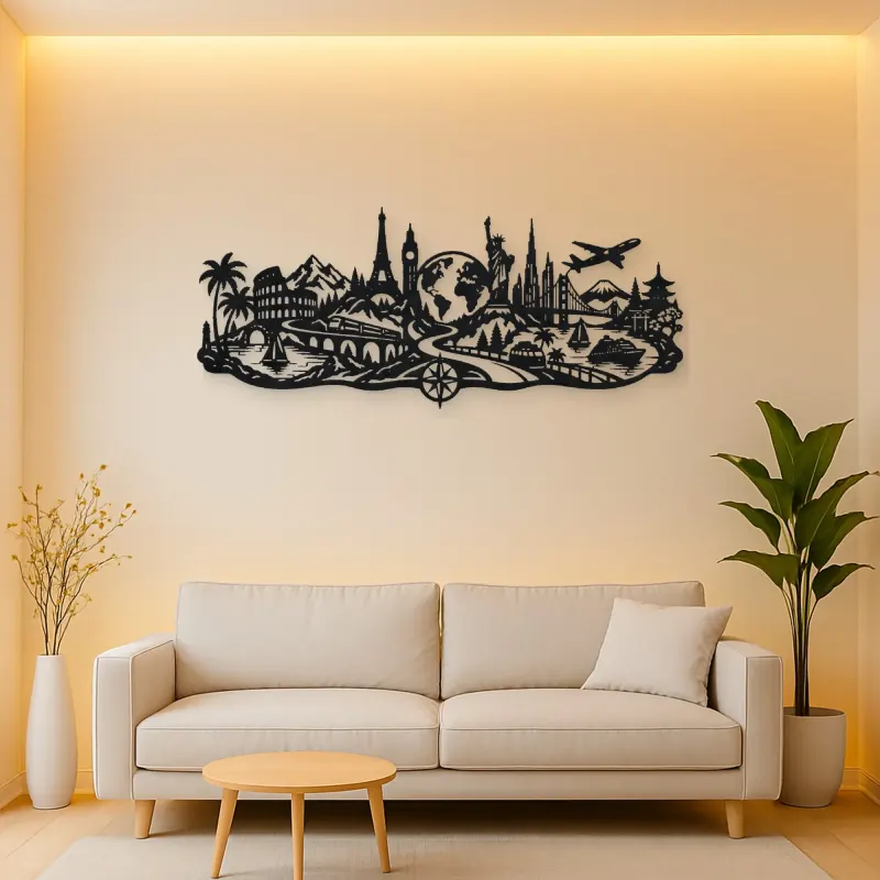 Endless Wanderlust Path Metal Wall Art | Modern Abstract Metal Decor
