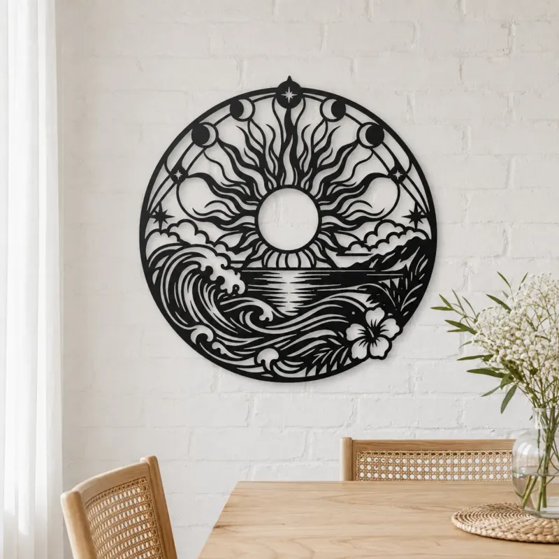 Sun and Ocean Metal Wall Art | Coastal and Nautical Wall Decor - lifestyle view 4