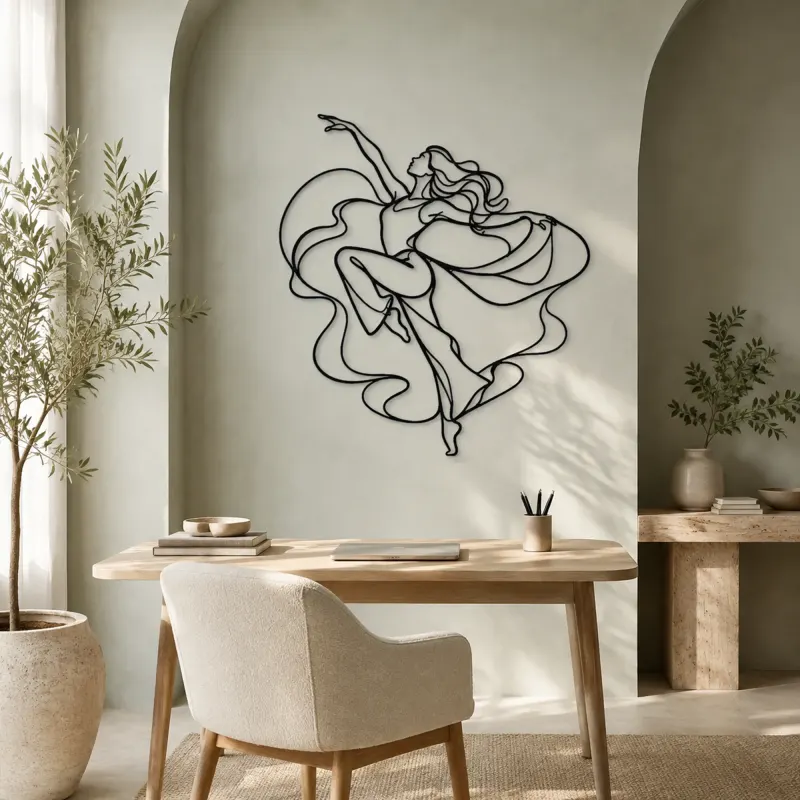 Jazz Dance Pose Metal Wall Art | Dance Silhouette Wall Decor - lifestyle view 4