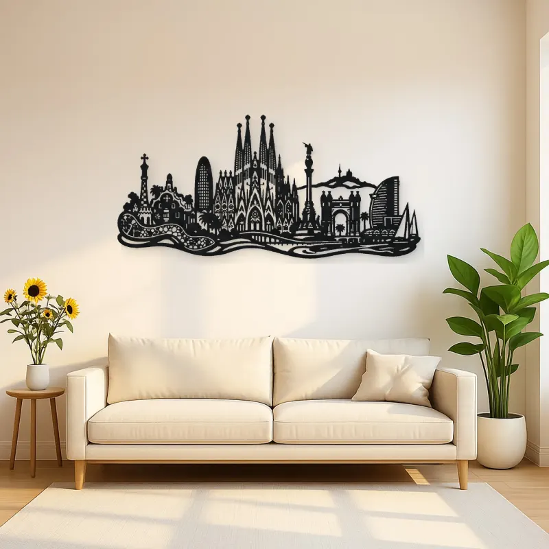 Barcelona Architecture Metal Wall Art | Travel and City Wall Decor