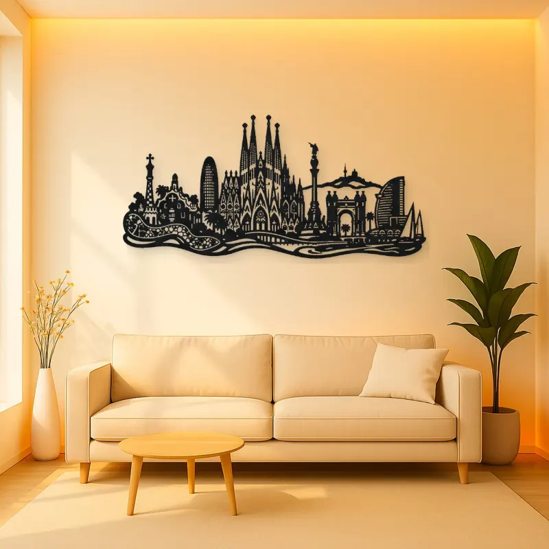 Barcelona Architecture Metal Wall Art | Travel and City Wall Decor