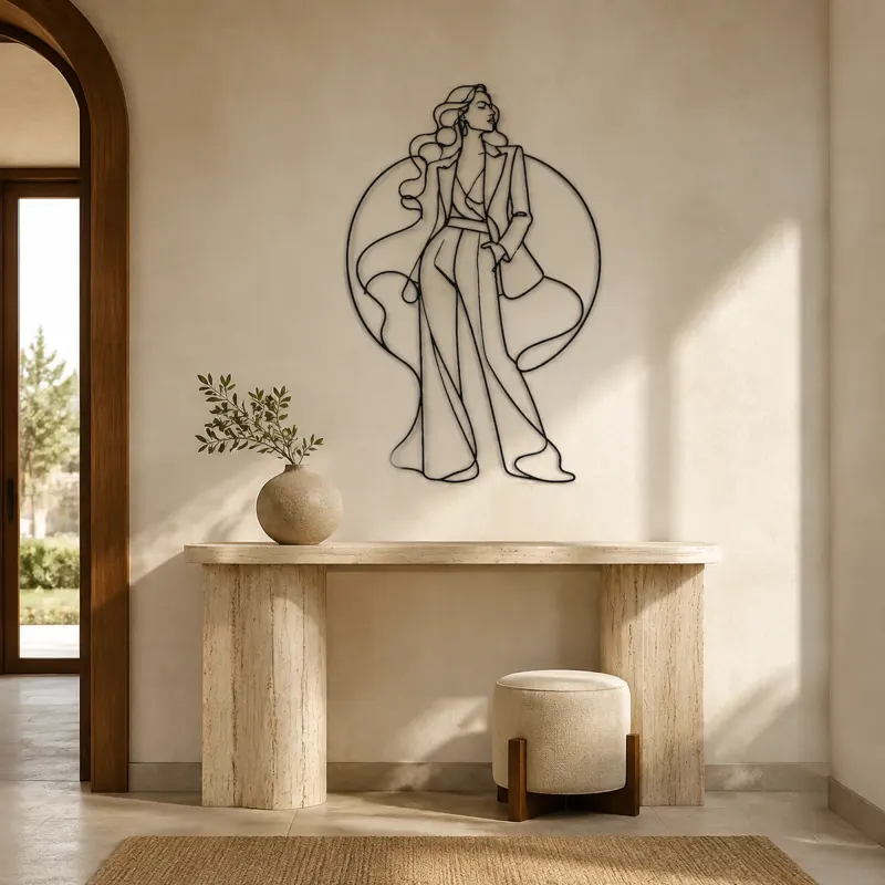 Studio Fashion Pose Metal Wall Art | Fashion Figure Wall Decor - lifestyle view 3
