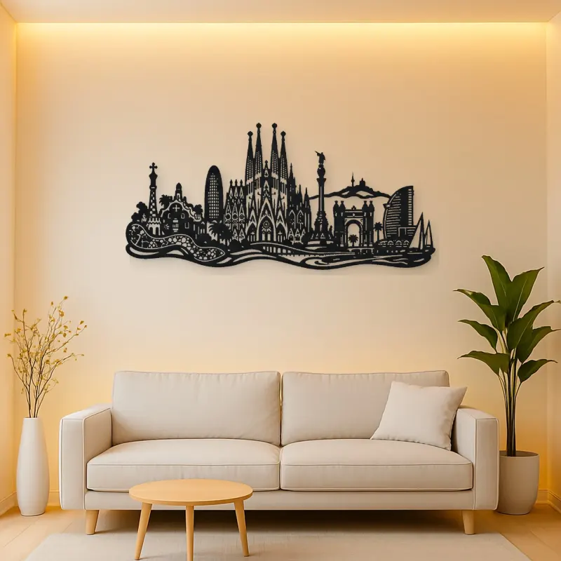Barcelona Architecture Metal Wall Art | Travel and City Wall Decor