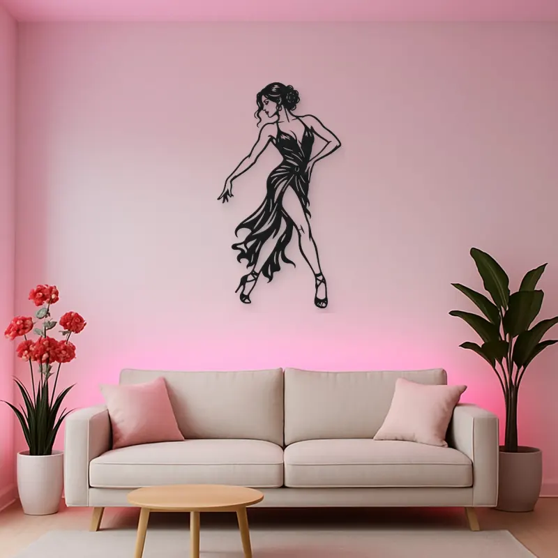 Tango Solo Figure Metal Wall Art | Movement Silhouette Decor