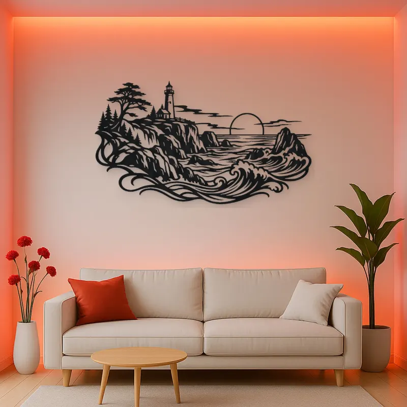 Rocky Coastal Cliffs Metal Wall Art | Coastal and Nautical Wall Decor