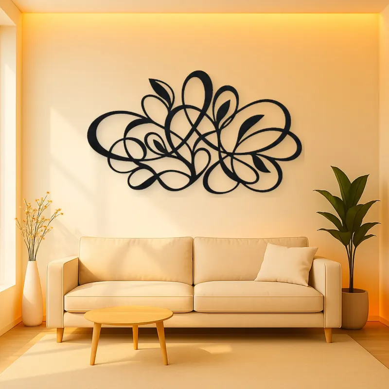 Sculptural Loop Garden Metal Wall Art | Modern Abstract Metal Decor