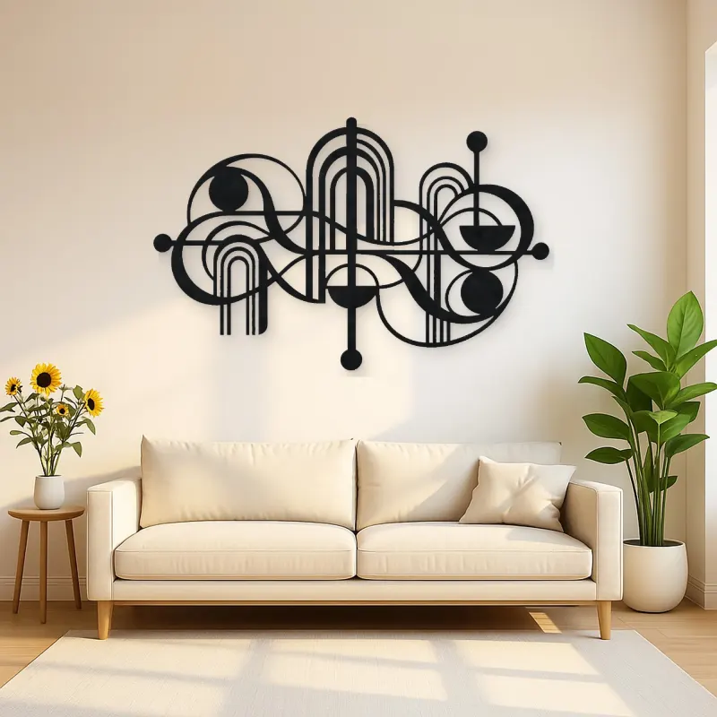 Mid-Century Arches Metal Wall Art | Modern Abstract Metal Decor
