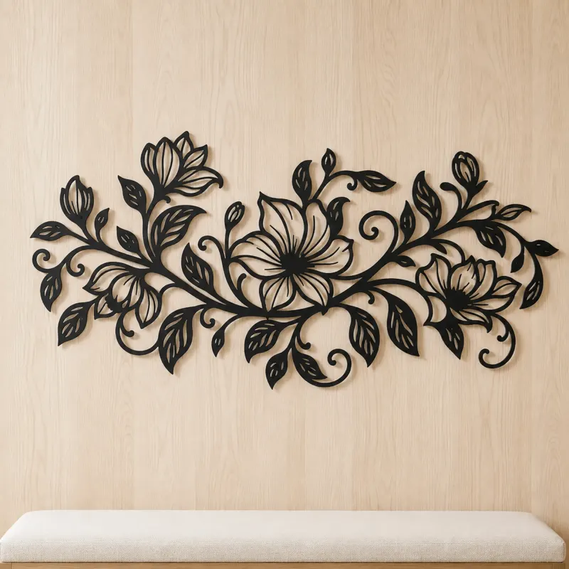 Endless Floral Vine Metal Wall Art | Botanical Metal Wall Decor - lifestyle view 5