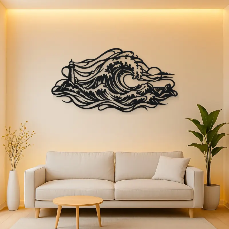 Storm Wave Crest Metal Wall Art | Coastal and Nautical Wall Decor