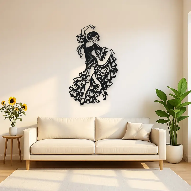 Flamenco Flow Metal Wall Art | Movement Silhouette Decor