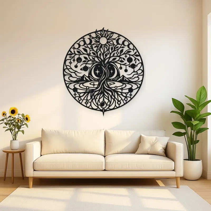 Constellation Tree Metal Wall Art | Botanical Metal Wall Decor