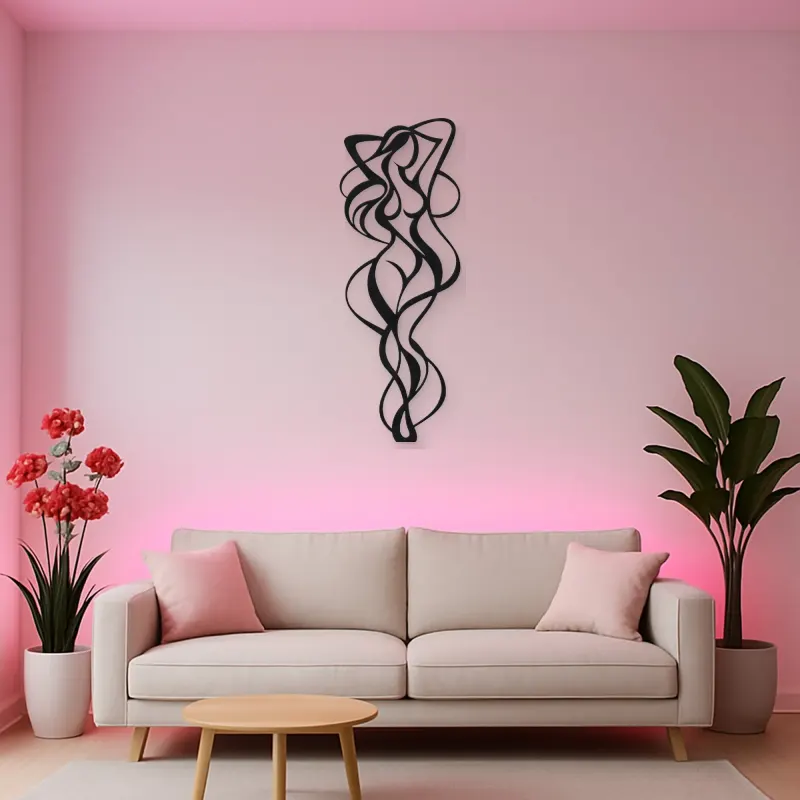 Abstract Body Curves Metal Wall Art | Modern Abstract Metal Decor