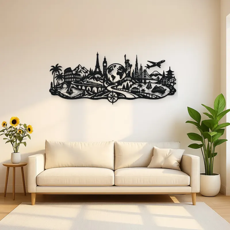 Endless Wanderlust Path Metal Wall Art | Modern Abstract Metal Decor