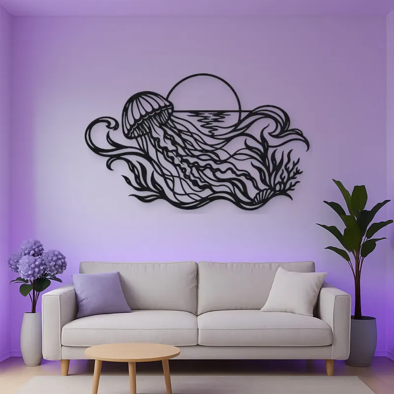 Jellyfish Drift Metal Wall Art | Coastal and Nautical Wall Decor