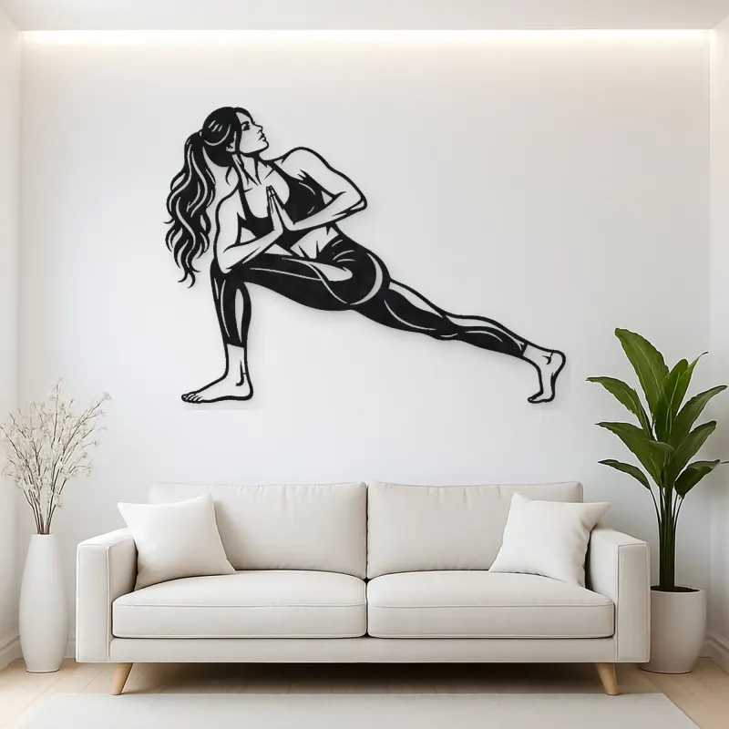 Twisted Lunge Metal Wall Art | Movement Silhouette Decor