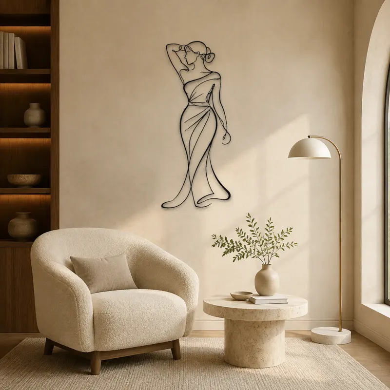 Modern Venus Fashion Metal Wall Art | Classical Figure Wall Decor - lifestyle view 5