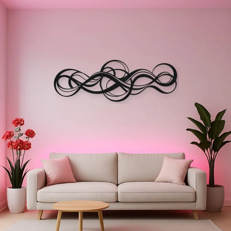 Endless Motion Panorama Metal Wall Art | Modern Abstract Metal Decor