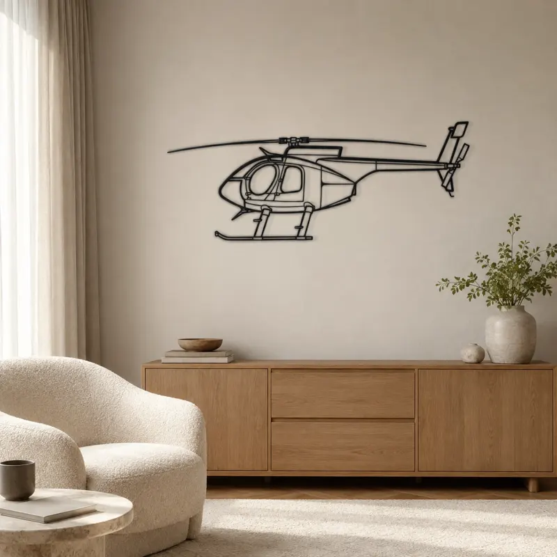 530F Airplane Silhouette Metal Wall Art, Metal Aircraft Silhouette, Aviation Wall Decor, Aviator Decor - lifestyle view 5