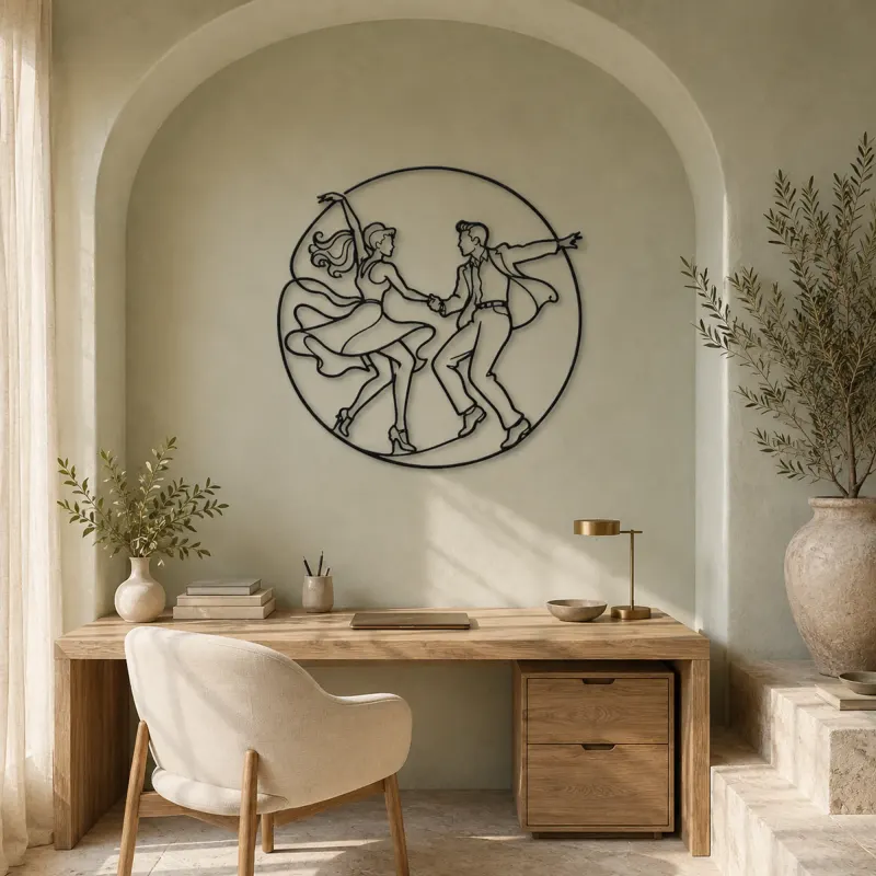 Rock and Roll Dance Metal Wall Art | Couple Dance Wall Decor - lifestyle view 4