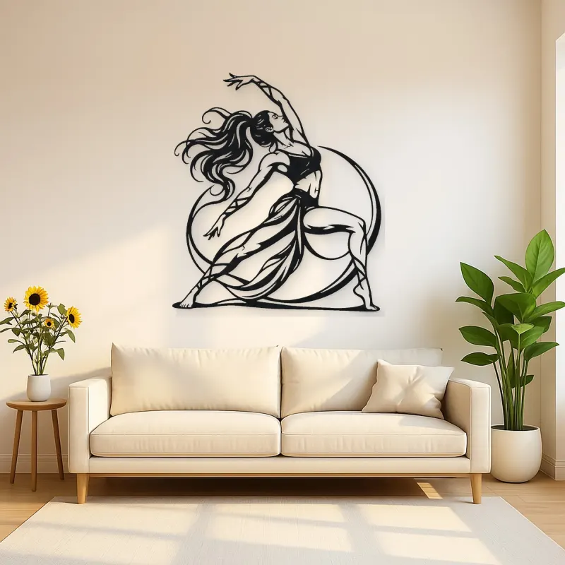 Warrior Flow Metal Wall Art | Movement Silhouette Decor