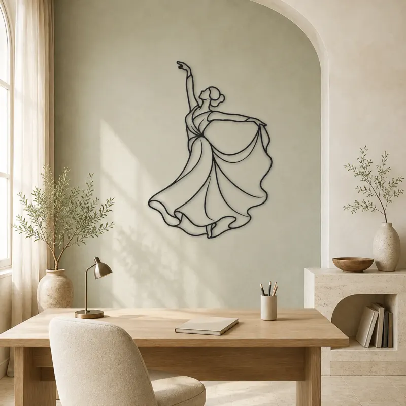 Stage Spotlight Dancer Metal Wall Art | Dance Silhouette Wall Decor - lifestyle view 4
